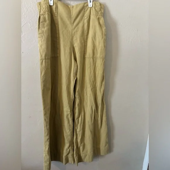 We The Free Wide-Leg Breezy Pull-On Pants in Antelope Yellow - Picture 2 of 4